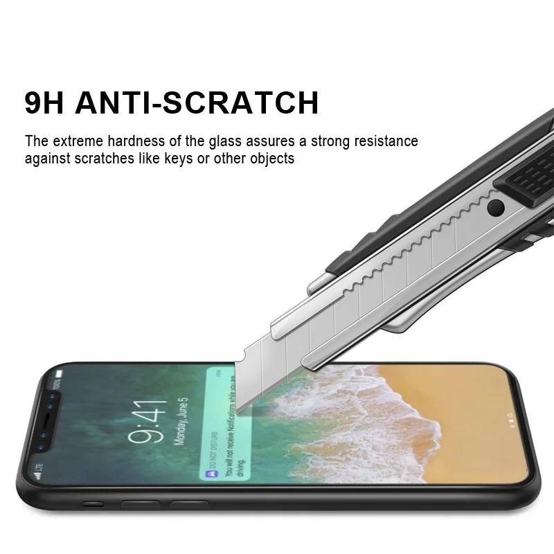 Защитное стекло Ascromy для iPhone X 4d 5D 6D изогнутая 9H пленка 8 Plus 7 6 S 10 3D|tempered glass screen