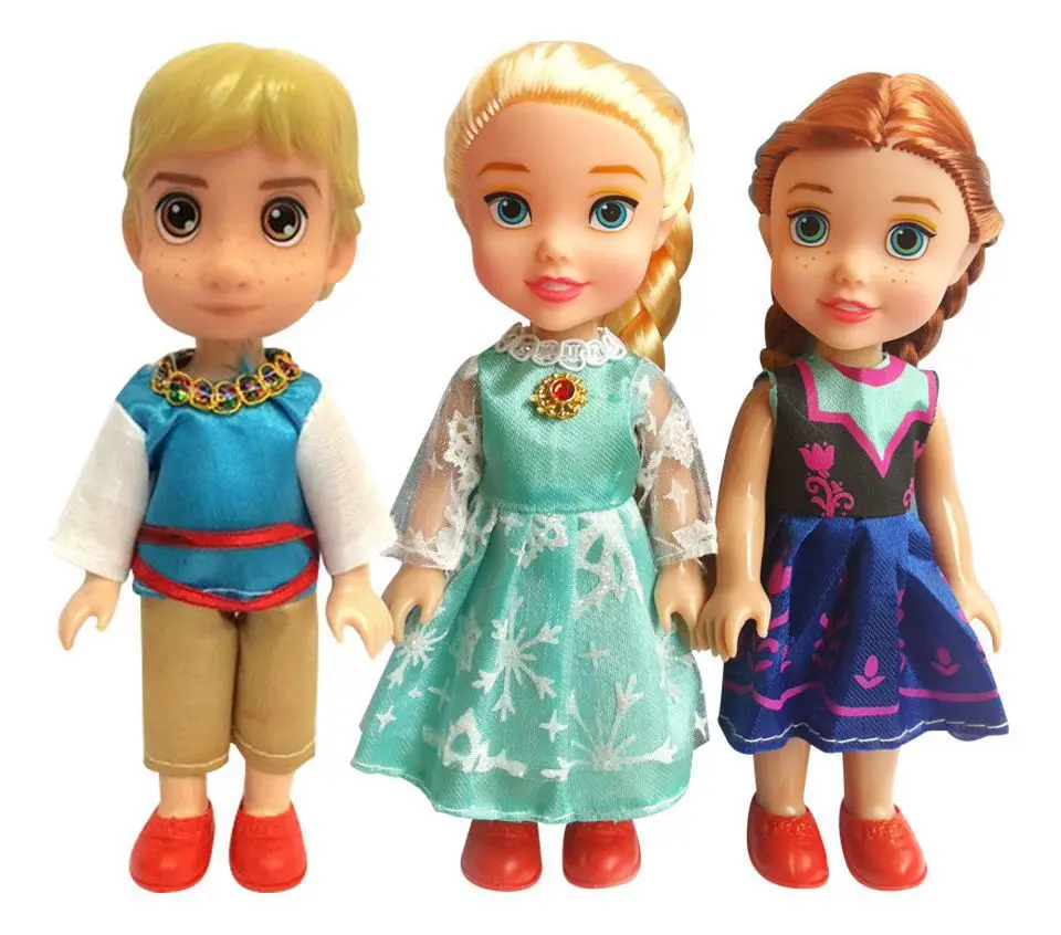 Disney Kid Toys 3pcs/Set 16cm Frozen Princess Elsa Anna