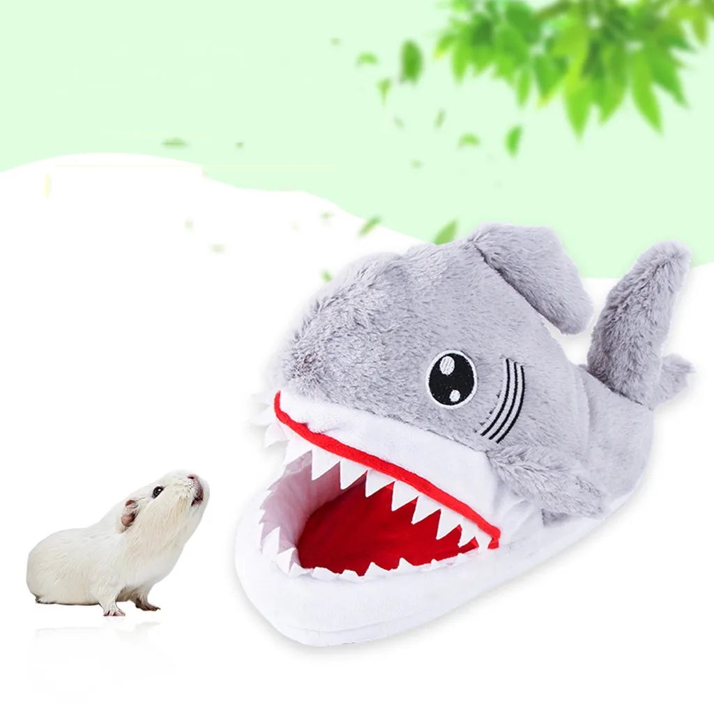 

Warm Dog Bed Interesting Shark Kennel Cats House Small Dogs Pet Beds Rabbit Hamster Mini Nest Guinea Pig Bed Pets House for Cat