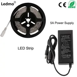 Ledmo 5 м Светодиодные полосы SMD2835 DC12V холодный белый 6000 К Водонепроницаемый IP65 300 светодиодов с 5A Питание для дома праздник света