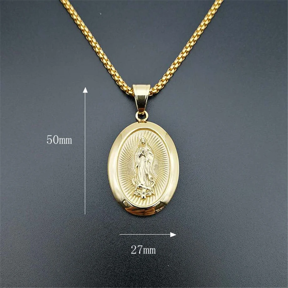 Virgin Mary Pendant Necklace For Women 