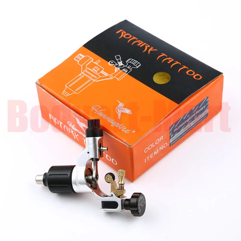 

One Original Hummingbird Rotary RCA Tattoo Machine Gun V2 With Swiss Motor - Silver V2-SR Free Shipping