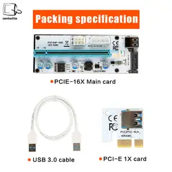 5 шт. USB 3,0 60 см Ver008S Mining выделенная Riser Card 3 в 1 Molex 4Pin SATA 6Pin PCI-E Express 1X до 16X эфириума