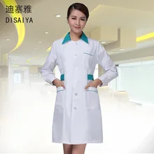 Европейский и американский стиль, больница, зимняя медицинская одежда с длинными рукавами, Экологичная Женская антибиотик, белое пальто, одежда для медсестер