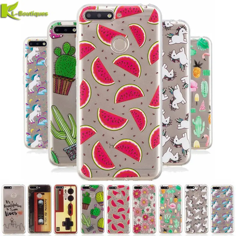 

Honor7A Pro Case on For Huawei Honor 7A Pro Cases For Huawei Y6 Prime 2018 Funda Ultra Thin Clear Soft Silicone Back Cover Coque