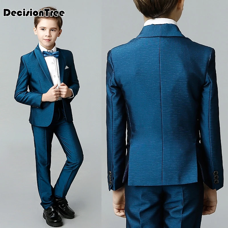 2019 new high quality nimble boys formal suits kids blazer gentlemen's suit sets for school flowers boys lapel wedding suits