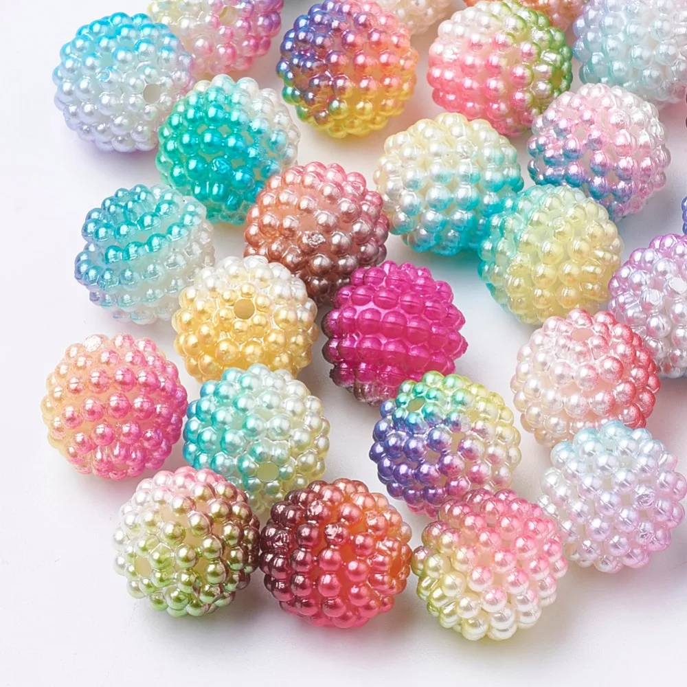 

Pandahall 200pc/bag Imitation Pearl Acrylic Beads Berry Beads Combined Beads Round DIY Jewelry Making Necklace 10mm Wholesale