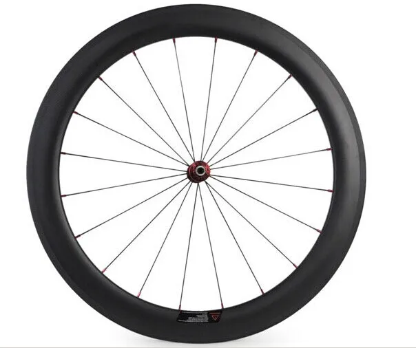 

factory direct sale carbon wheels clincher/Tubular 60mm 700c front wheels 25mm width Novatec hub 271 basalt braking surface