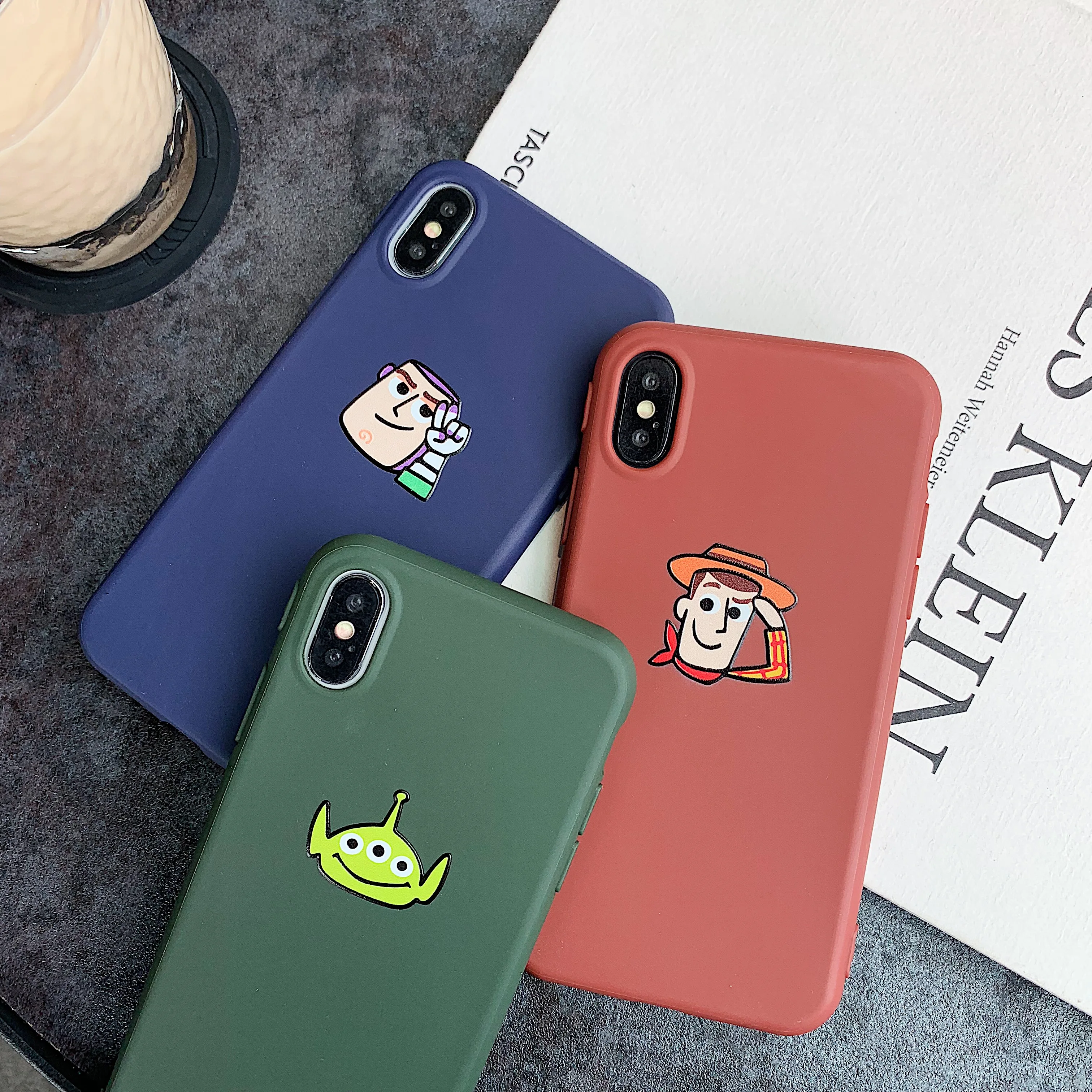 

NEW Silicone soft shell Toy Story Alien Buzz Lightyear Cartoon Cover For iphone XR XS Max 8 7plus for iphone 6s Plus Phone Case