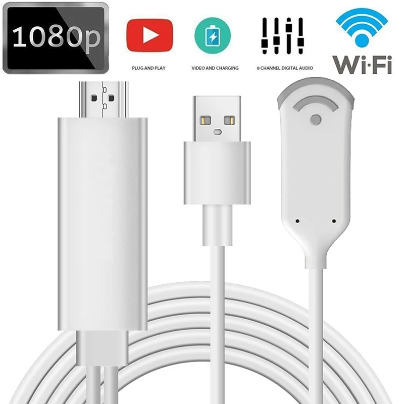  DOITOP Schermo Del Telefono al Convertitore di HDMI Senza Fili WiFi HDTV TV Proiettore HDMI HD Audi