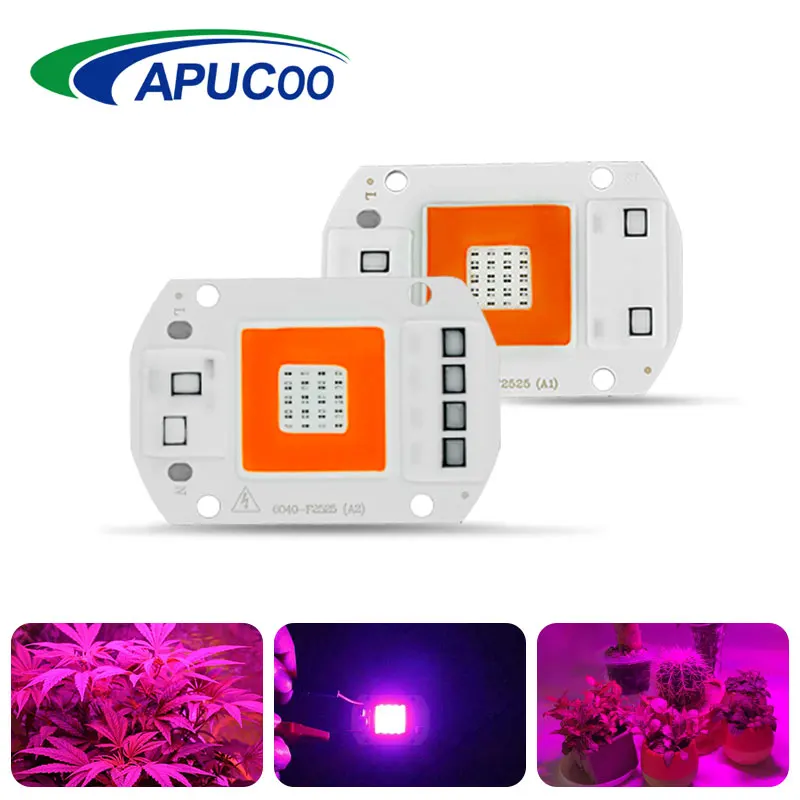 

3pcs COB LED Grow Chip Phyto Lamp Full Spectrum 20W 30W 50W 110V 220V LED Grow Light For Plants Seedlings Indoor Hydroponic Tent