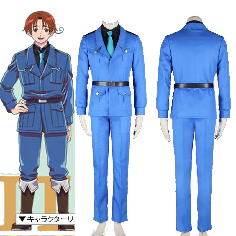 Axis Powers Hetalia APH Cosplay France Unisex Military Uniform Halloween Costume