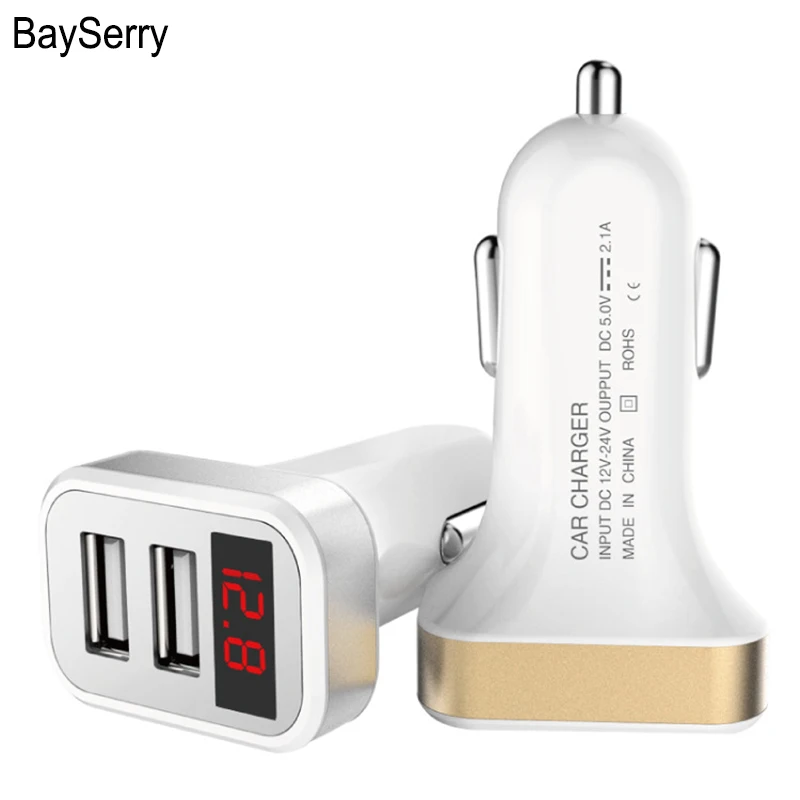 

USB Charger Car Charger for iphone X 8 8 Plus LED Display for Samsung iPhone Xiaomi HTC Car Charger adapter Mobile Phone Charger