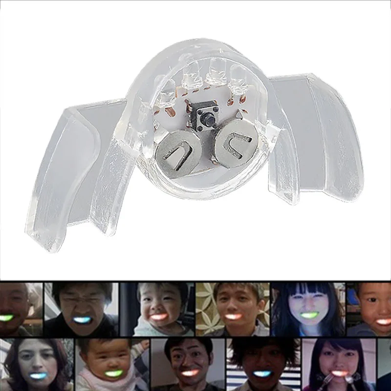 

Flash Led Mouth Braces Light Up Piece Glow Teeth Halloween Party Tricky Toy Party Glow Tooth Light Up Mouth Piece Rave Glow Toy