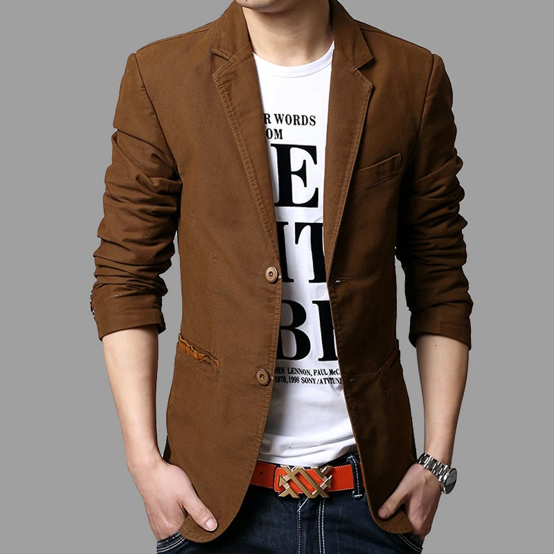 Traje Hombre New Fashion Blazer Men Slim Popular T...