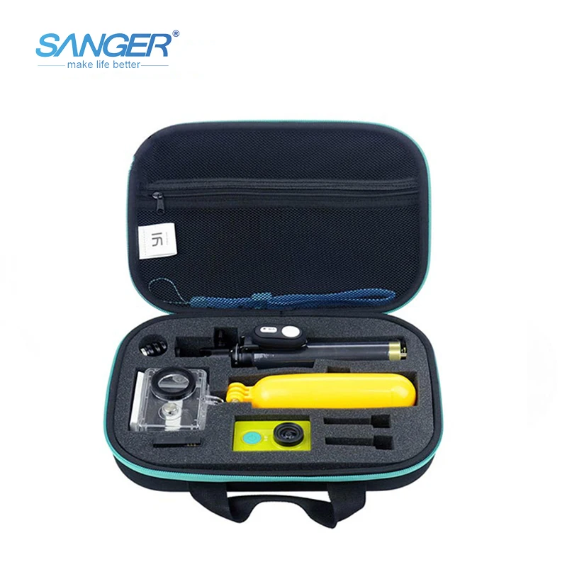 

SANGER for Yi Accessories Set Waterproof Case Bag Bluetooth Selfie stick Monopod Bluetooth Remote For Xiaomi Yi Action Camera