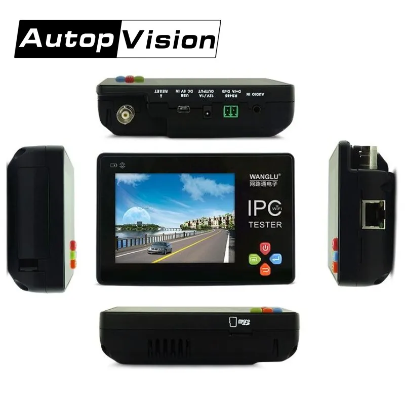 IPC1600 Plus 5 дюймовый сенсорный экран портативный IP телефон H.265 4K CCTV тестер монитор с