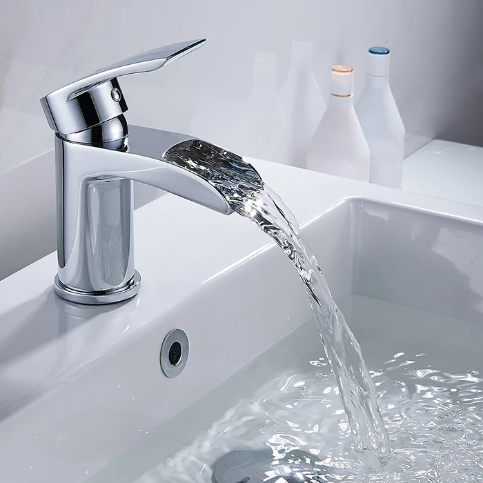 

Bathroom Basin Faucet Waterfall Faucet Faucet Hot Cold Water Vessel Sink Mixer Tap Kitchen