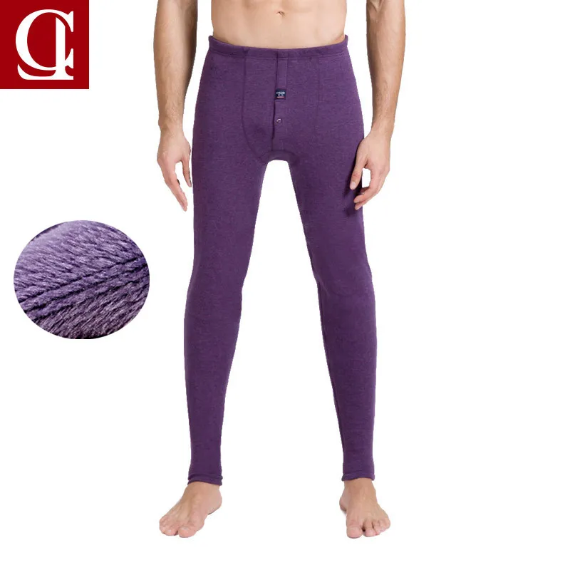 CILER 2018 Warm Men Cotton Plus Thick Velvet Thermal Underwear Thermo