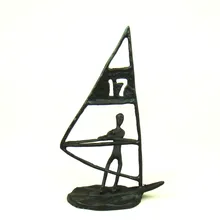 Абстрактная чугунная статуя для серфинга, Металлическая статуэтка ручной работы для экстремальных водных видов спорта, новинка, Декор, сувенир, искусство и ремесло, орнамент