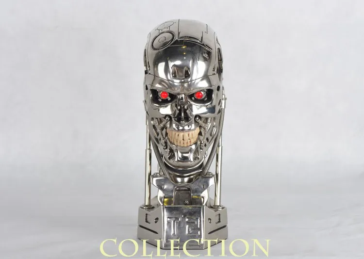 

Terminator T800 1:1 Statue Arnold Schwarzenegger T2 Skull Endoskeleton Lift-Size Bust LED EYE Best Quality Resin Action Figure