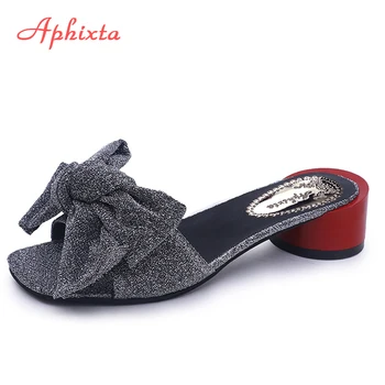 

Aphixta Women Slippers Summer Women Shoes Ladies Shoes Outdoor Flower Round Heels Slides Slipper Sapato Feminino Beach Slippers