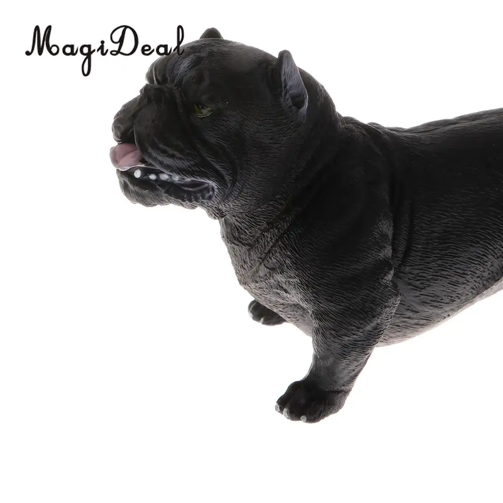 MagiDeal Lifelike Animal Model Figure Toy Figurine Home Living Room Decor American Bully Pitbull for Children Kids Gift