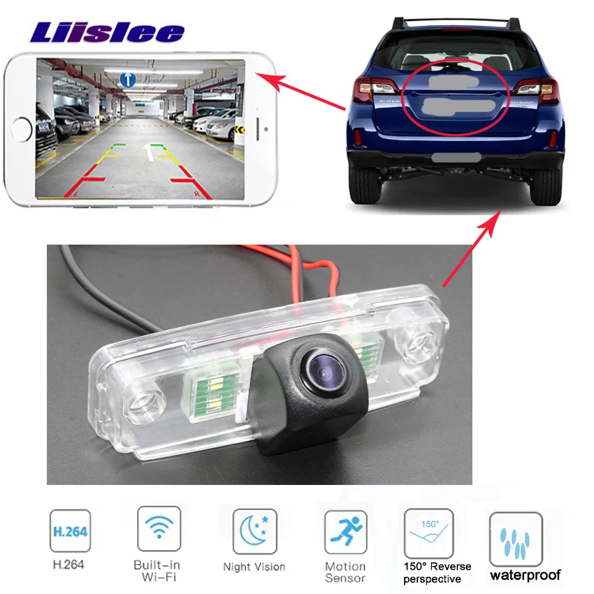 LiisLee Беспроводная камера для машины для Subaru Forester SG SH 2003~ 2013 новая CCD камера номерного знака ночного видения