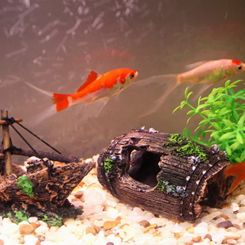

Wine Barrel Cave Aquarium Ornament Resin Ornament Resin Fish Tank Landscaping Craft