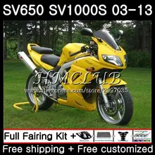 Body Gloss yellow For SUZUKI SV650S SV1000S 03 04 05 06 07 44HC.7 SV 650 1000 S SV 650S 1000S 2003 2004 2005 2006 2007 Fairings