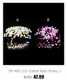 4 Colors 20Pcs/lot Led Cotton Ball String Light LED Garland Fairy Lights Christmas Lights For Party Wedding Bedroom Decoration