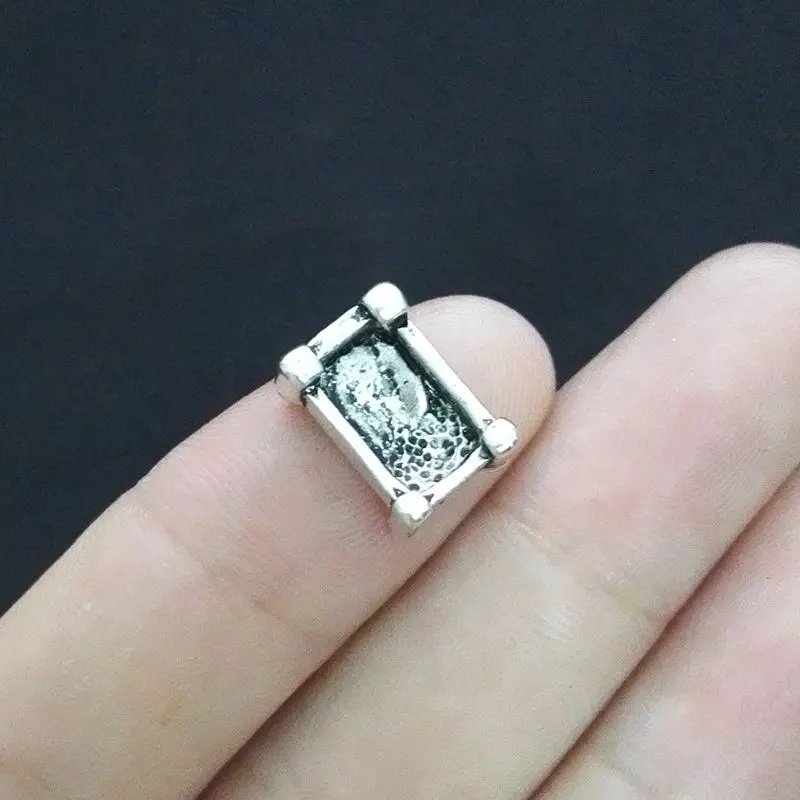 10pcs 8*13mm bed charm antique silver tone diy Jewelry making