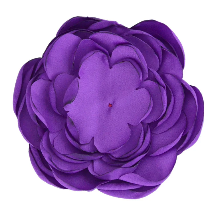 Nishine 5 шт./лот " Искусственные многослойные тканевые цветы сжигающие цветы для Diy Дети девушки, принадлежности для волос вечерние украшения - Цвет: purple