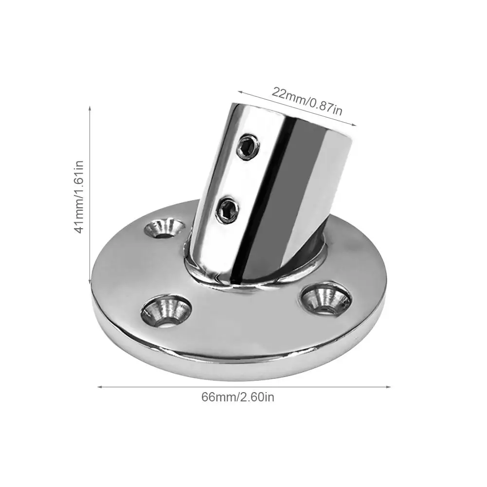 22 мм 60 градусов шлюпочной палубе перила железнодорожные установки круглое основание 316 Нержавеющая сталь коррозионностойким морское