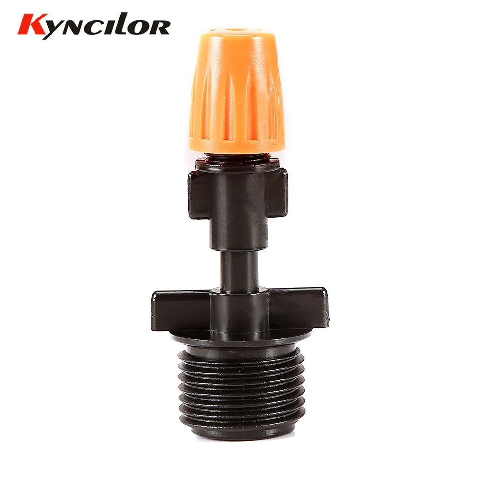 10 Pcs Garden Irrigation Mist Nozzle Spray Adjustable Closable Droplets Orange Single head