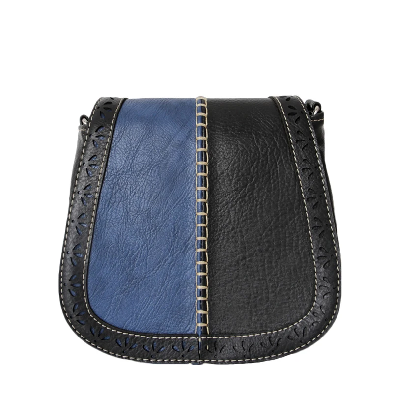 

Women Bag Vintage Colour Blocking Panelled Patchwork Women Messenger Bags Fashion Bolsos Pu Leather Crossbody Shoulder Bags