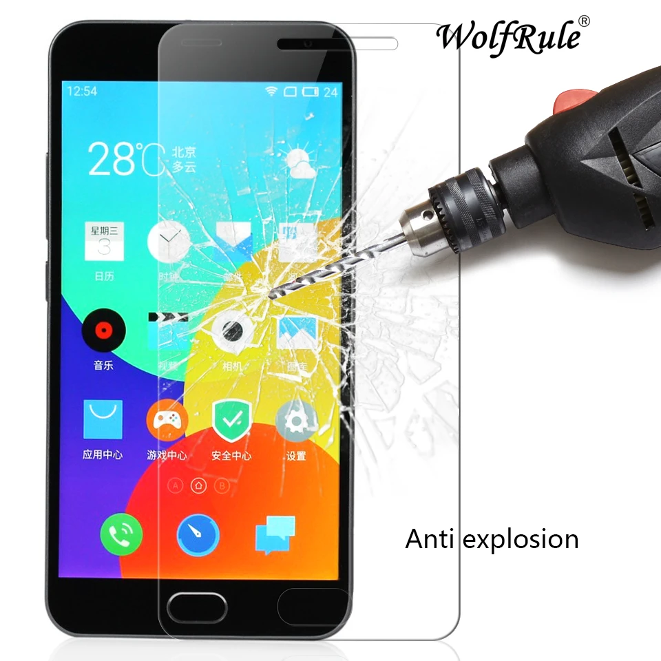 

2PCS Glass For Meizu M2 Note Screen Protector Tempered Glass Meizu M2 Note Glass Meilan Note 2 Anti-scratch Phone Film WolfRule