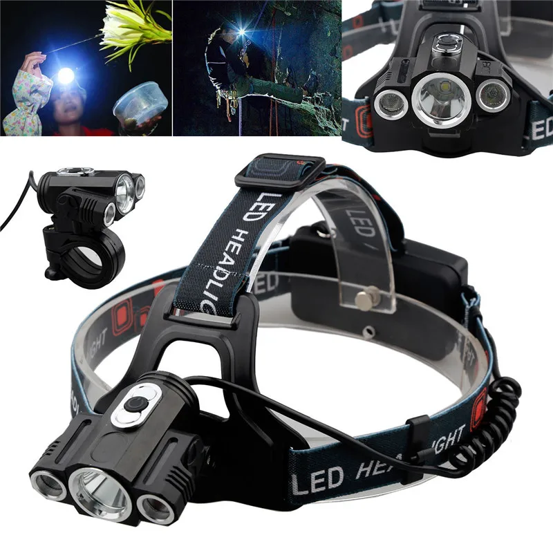 

B2 15000Lm Cree 3x T6 LED Rechargeable 18650 Headlamp Headlight Head Torch Super Bright Waterproof Hunting Hiking Durable