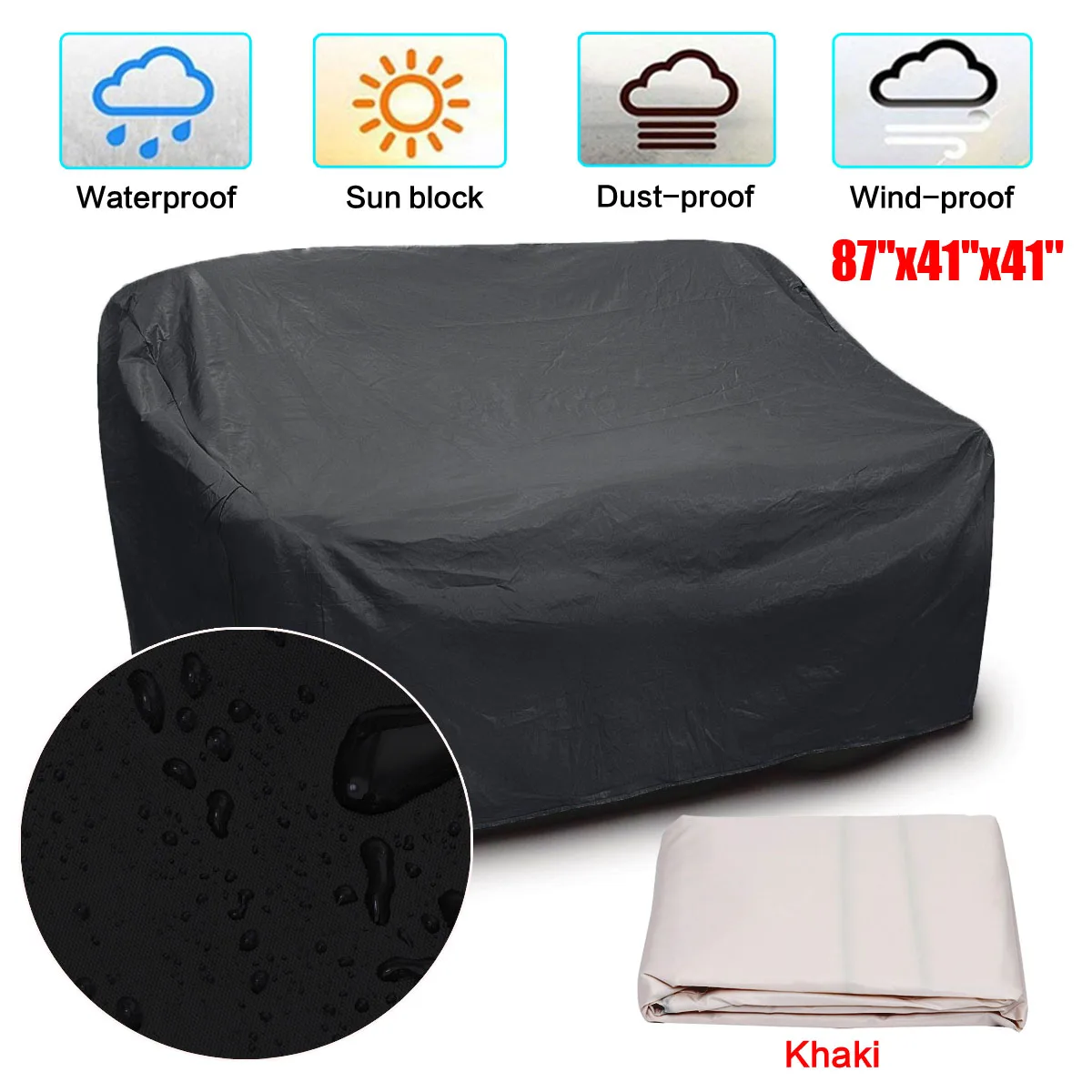 220x105x105cm Sofa Patio Furniture Cover Waterproof ...