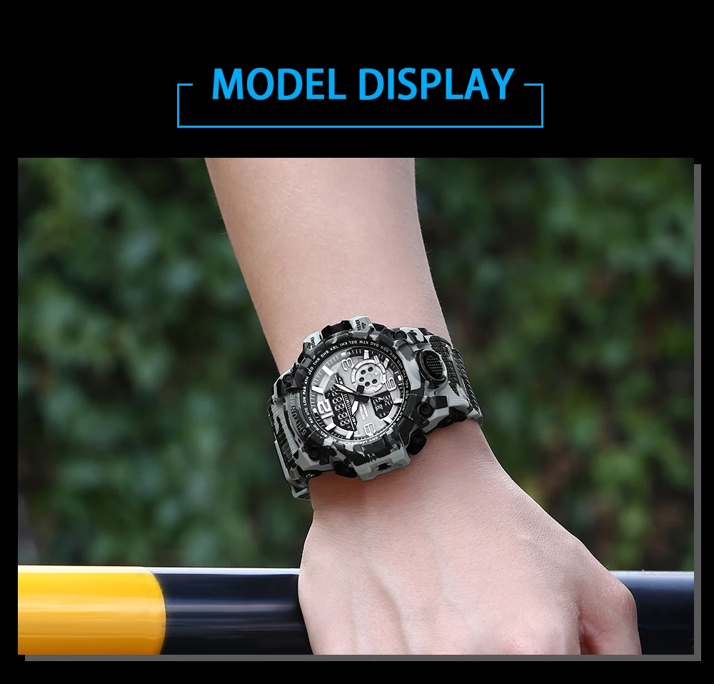 Камуфляжные военные цифровые часы мужские G стиль модные спортивные ударные армейские часы светодиодный Электронные наручные часы для мужчин