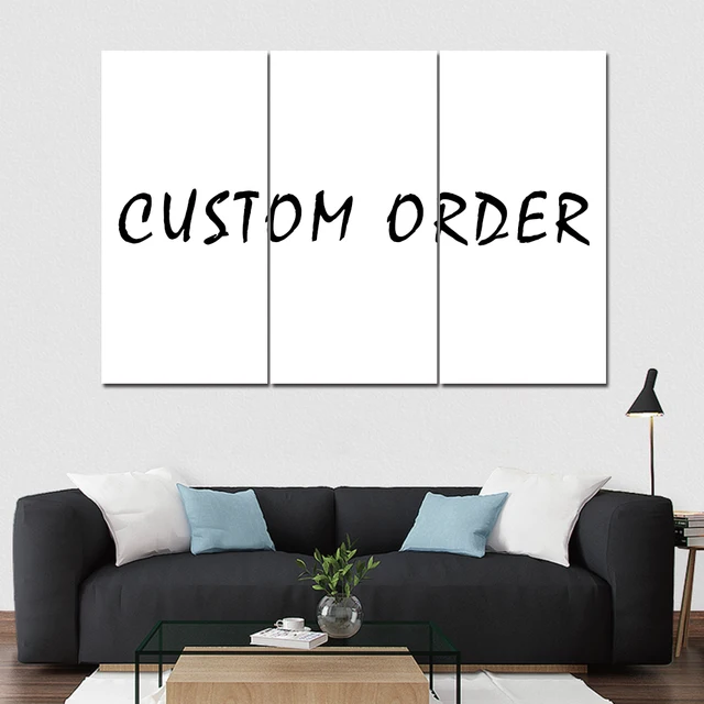 Set of 3 Panel Individual Canvas Art Custom Images Multi Panel Set