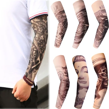 

1Pc Outdoor Cycling Sleeves 3D Tattoo Printed Armwarmer UV Protection MTB Bike Bicycle Sleeve Arm Protection Ridding Arm Sleeve