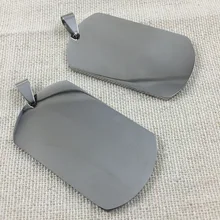 50 шт./лот, персонализированные Пустые бирки для собак из нержавеющей стали, военная бирка для собак, подвеска, шарм, сделай сам, зеркальная полировка, ювелирное изделие