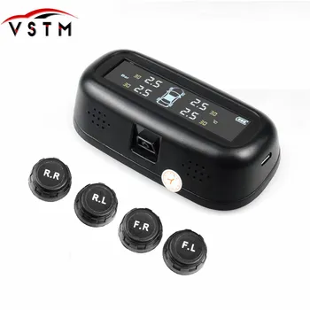 

Hot Selling Newest TPMS Car Tire Pressure Monitoring System LCD 4 External Sensors Temperature Warning CAR Safety