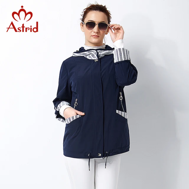 Astrid New 2017 High quitly Trench Coat for Women Plus Size Women's Windbreaker Spring Coat Big Size Womens Trench Coats AS-2800