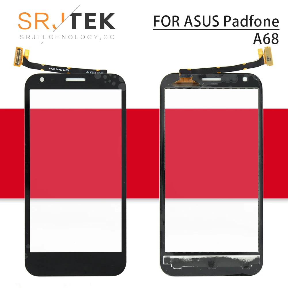 Srjtek экран для ASUS PadFone 2 A68 сенсорный дигитайзер Датчик внешняя стеклянная передняя