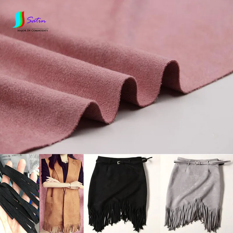 

Many Colors Thickening Elastic Imitation Suede Fabric for DIY Tassel Skirt/Sofa Cover Fabric S0716H