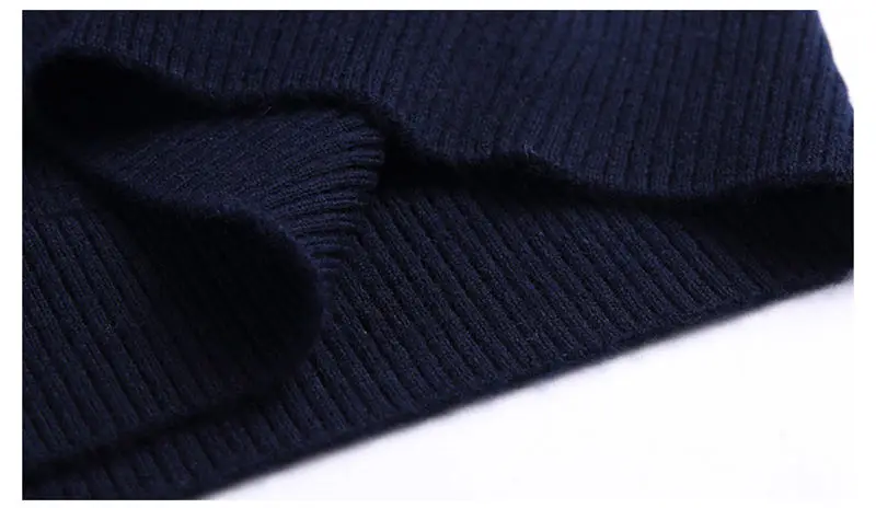 Мужские свитера и пуловеры чистая мериносовая шерсть свитер для мужчин Зима Толстая теплая молния водолазка кашемировый пуловер для мужчин