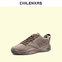 CHILENXAS 2017 Spring Autumn Camouflage Unisex Slipony Leather Men Shoes Casual Breathable Lace-up Solid Height Increasing New