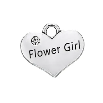 

10pcs Charms Flower Girl Heart 17.1x14.9mm Pendant Flower Girl Heart Charms For Jewelry Making Jewelry Findings
